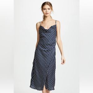 Satin polka dot dress
